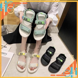 Sandal nữ quai dán fin hàn quốc quai 3 màu hot trend