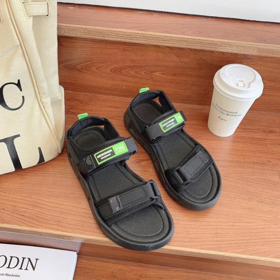 Sandal Nữ Quai Dán FIN Hàn Quốc Quai 3 Màu Hot Trend