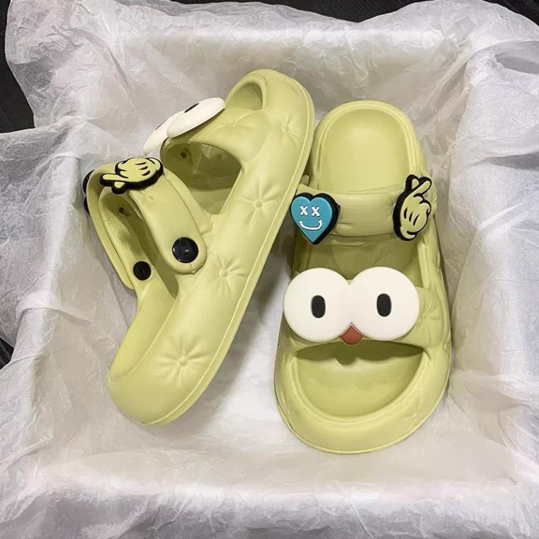 Dép sandal nữ xăng đan đế dày cross hai quai đi chống trượt mắt to dễ thương 2023