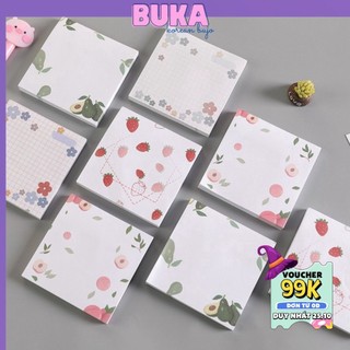 Giấy note giấy nhớ Buka giấy ghi chú dễ thương FRUIT 8*8cm tập 80 tờ