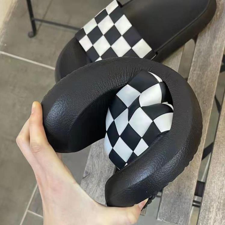 Dép nữ quai ngang caro đế bánh mỳ cực phẩm 2022, Dép thời trang nữ hot trend size 36-41