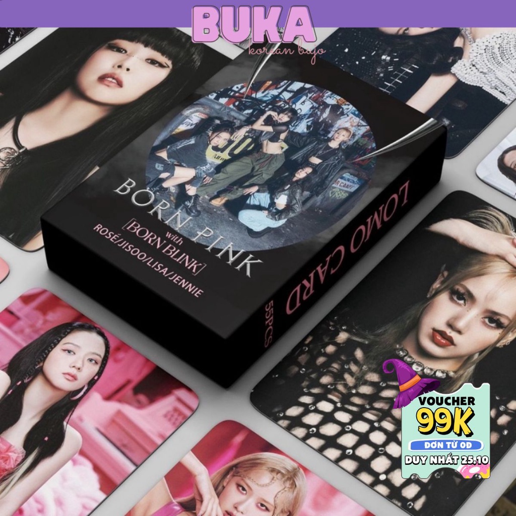 Set 55 Tấm Thẻ Ảnh Lomo Các Thành Viên Nhóm Nhạc Kpop PINK Shut Down BUKA