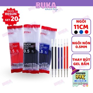 Ngòi bút gel bấm 11cm Buka ngòi bút bi gel ruột bút bấm 0.5mm dài 11cm dùng cho viết gel bấm viết trơn mượt