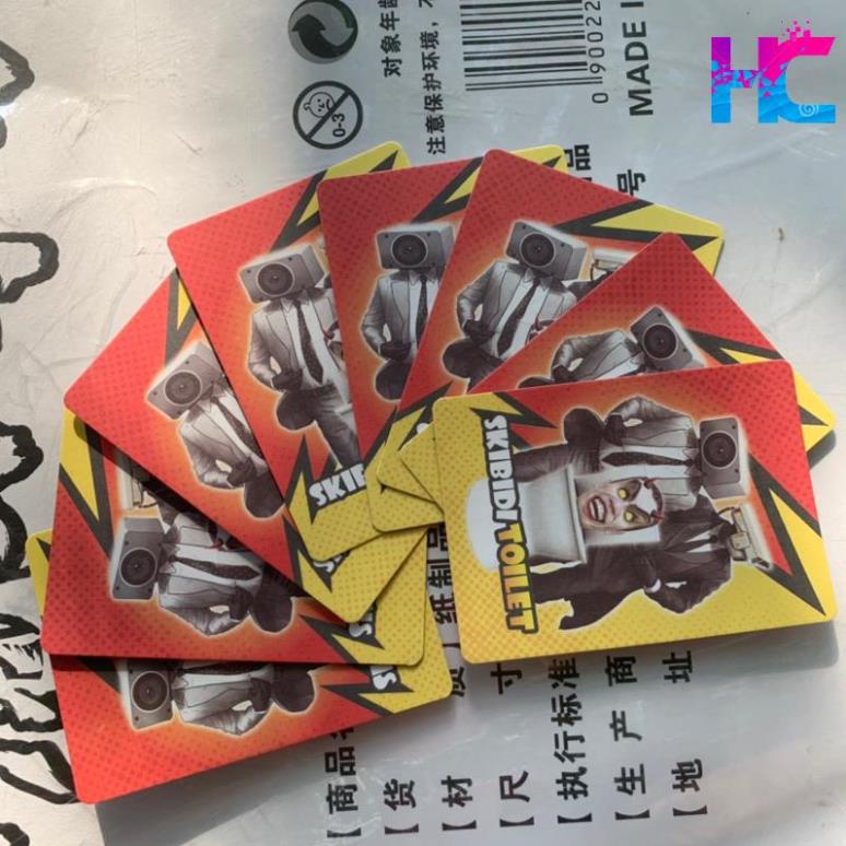 Thẻ bài Skibidi Toilet - Thẻ bài quỷ đầu loa - 8 thẻ 1 gói - hottrend