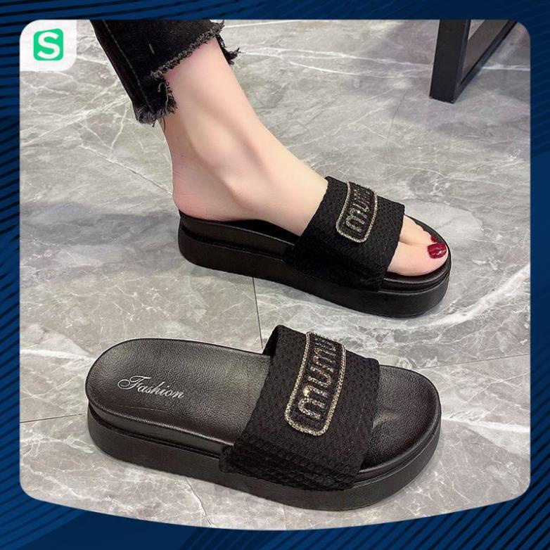 Dép Bánh Mỳ Nữ MUMU Độn Đế Siêu Hót Trends