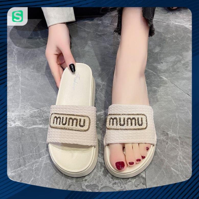 Dép Bánh Mỳ Nữ MUMU Độn Đế Siêu Hót Trends