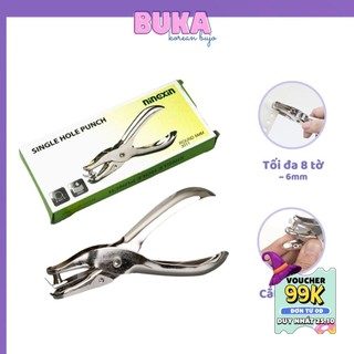 Bấm lỗ giấy Buka đục lỗ giấy đơn kim loại phụ kiện văn phòng phẩm tiện lợi