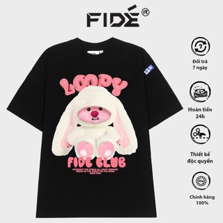 Áo thun FIDE LOOPY Hải Ly unisex form rộng cổ tròn LOOPY - AT14