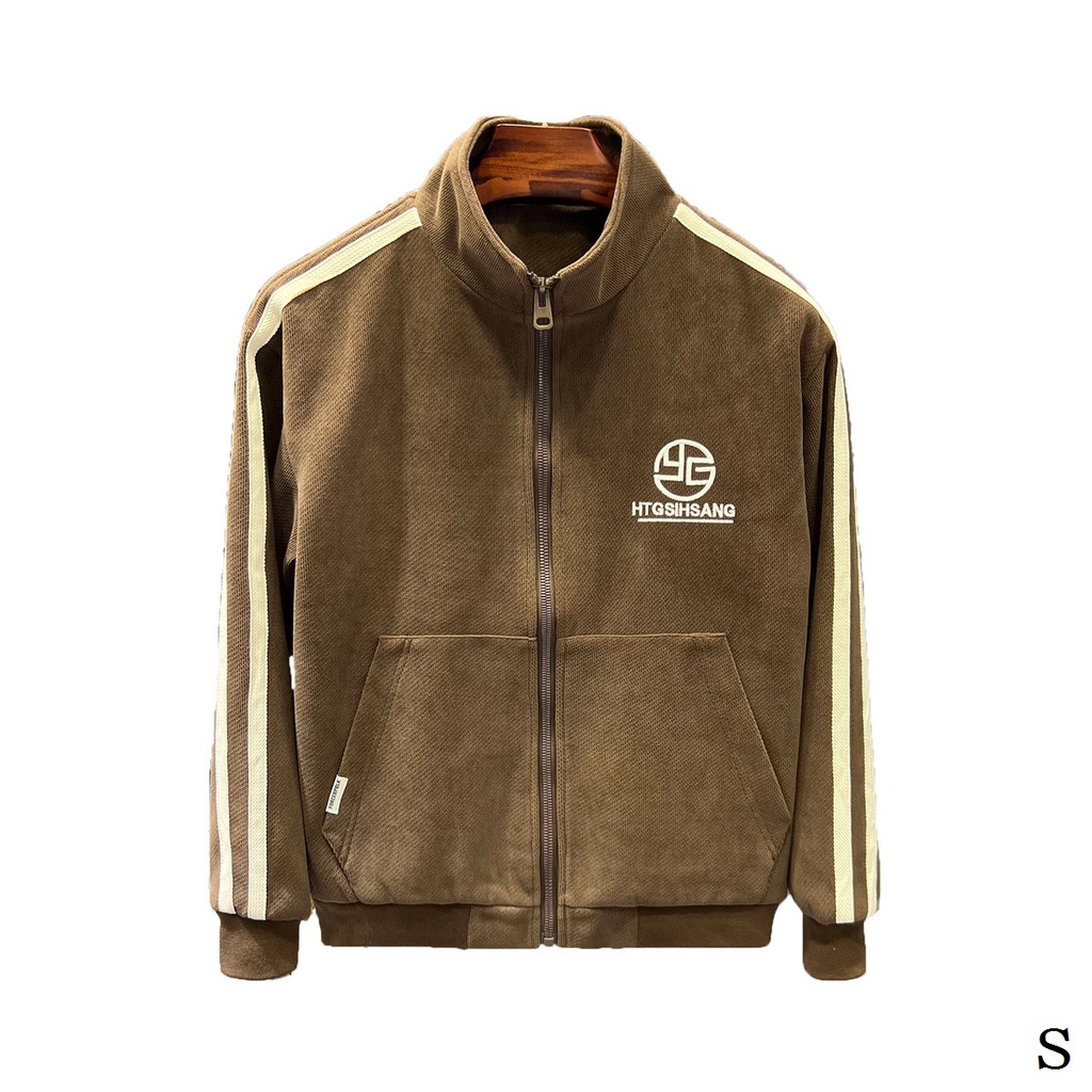 Áo Khoác Cổ Đứng Phối Màu Tương Phản Thời Trang Xuân Thu 2023 Cho Nam