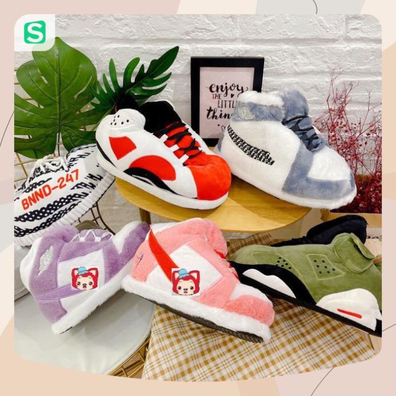 Giày Bông Sneaker đi trong nhà đế cao su đi ra đường được