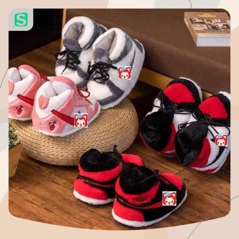 Giày Bông Sneaker đi trong nhà đế cao su đi ra đường được