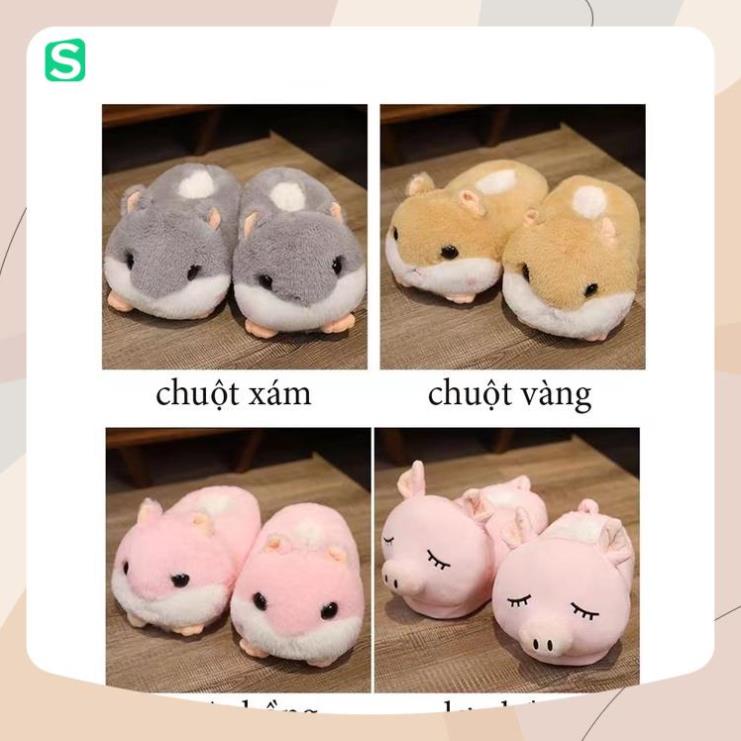 Dép Bông Đi Trong Nhà Mùa Đông Hình Thú Dễ Thương Ấm Áp Chống Trượt 2023