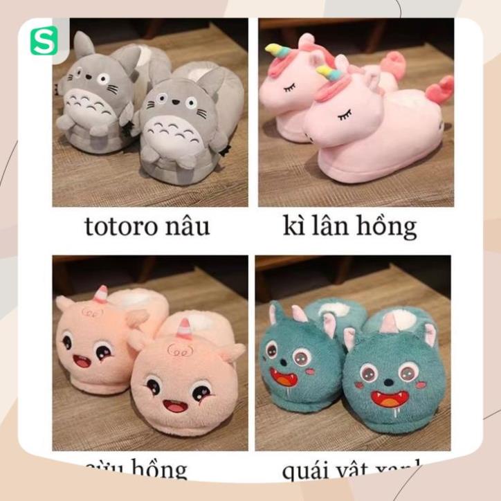 Dép Bông Đi Trong Nhà Mùa Đông Hình Thú Dễ Thương Ấm Áp Chống Trượt 2023