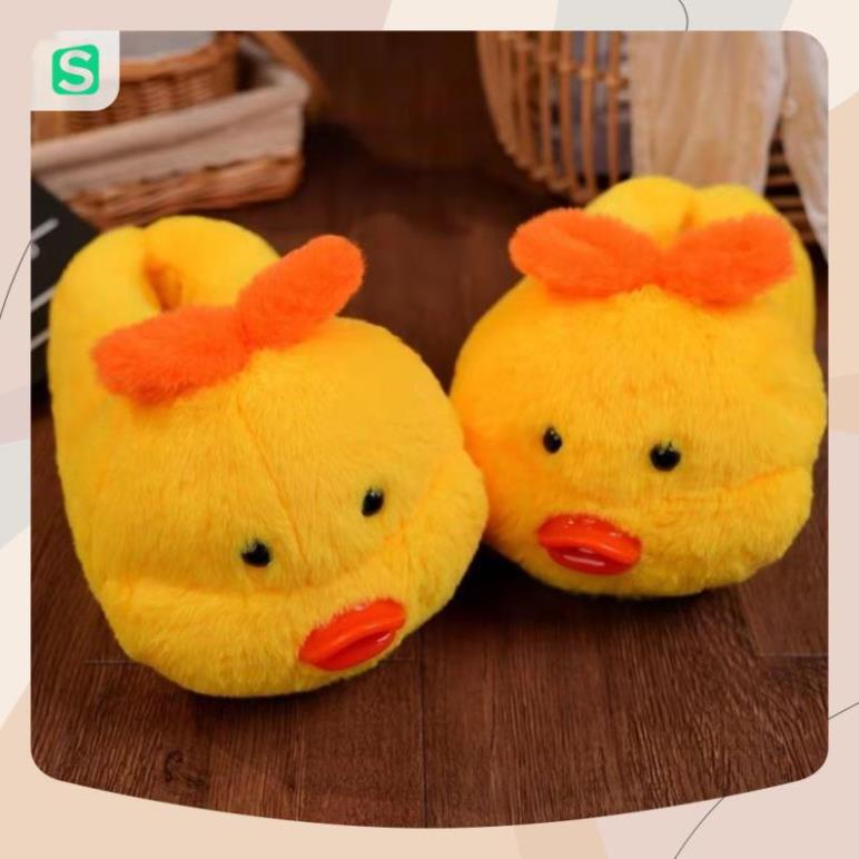 Dép Bông Hình Chú Vịt Đáng Yêu Fullsize Từ 35-42 Hot Hit 2022