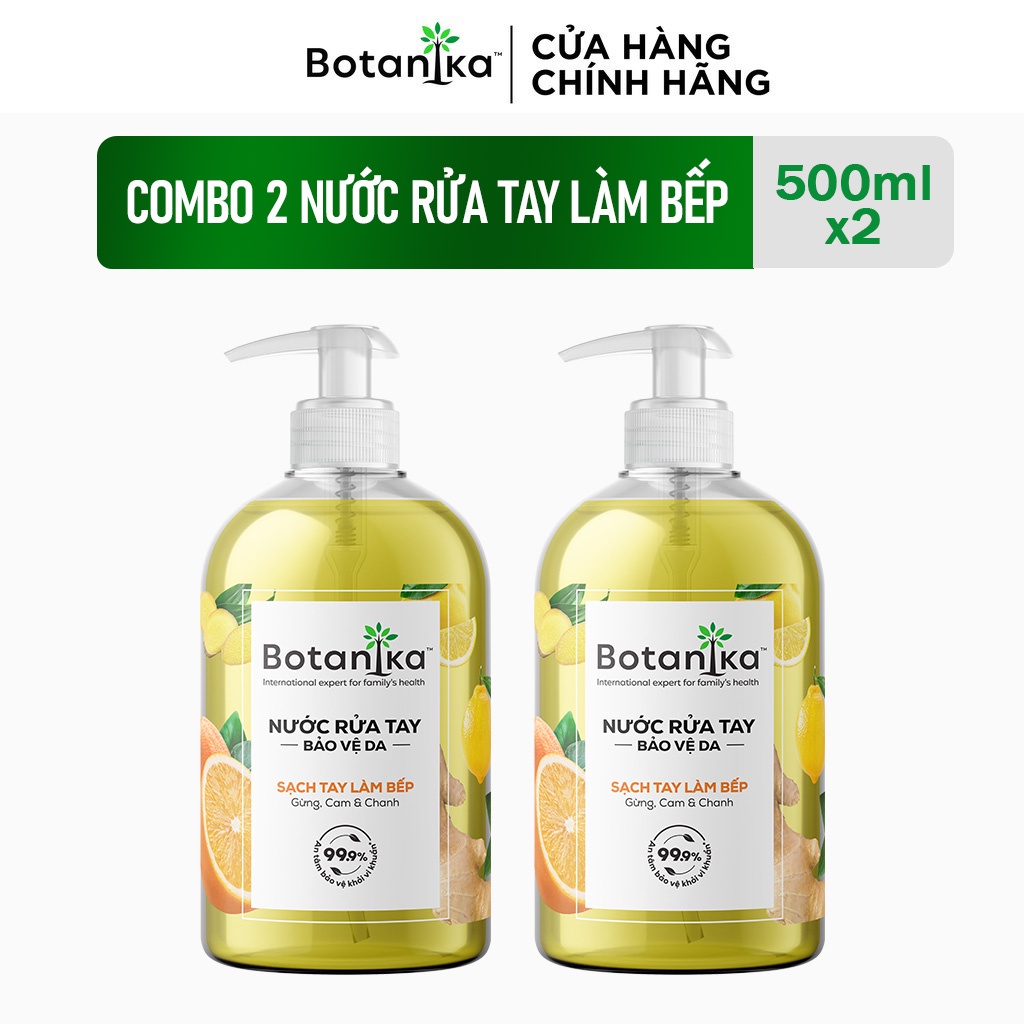 Combo 2 Nước rửa tay làm bếp Botanika 500ml