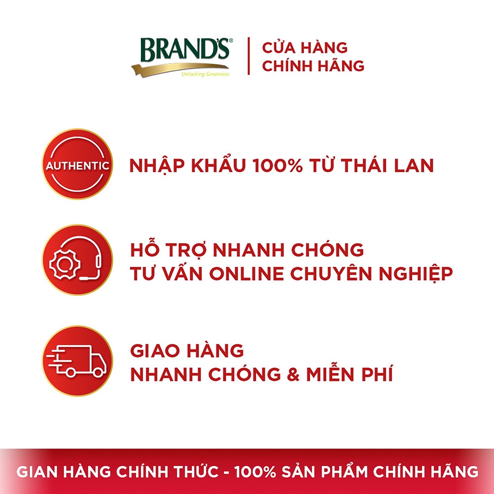 Combo 4 nước yến thật BRAND'S không đường (70 ml x 24 lọ)