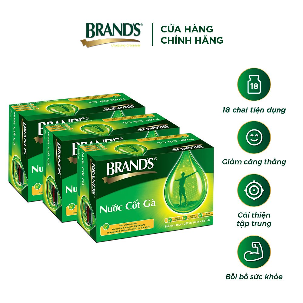 Combo 3 Nước cốt gà BRAND'S Vị Truyền Thống (42 ml x 6 lọ)