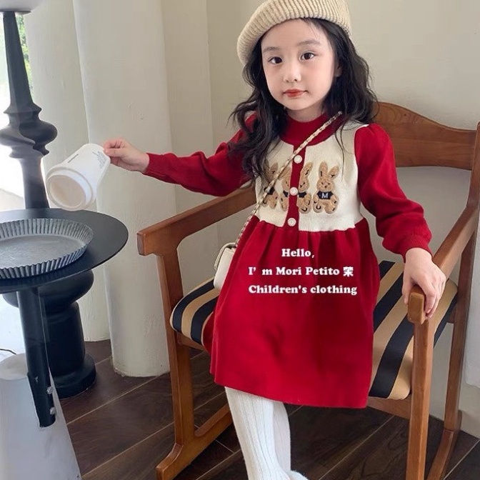 Váy nhung cho bé gái dài tay mặc Noel, Tết 10-30kg Đầm bé gái mặc thu đông size đại Kittenbabyshop