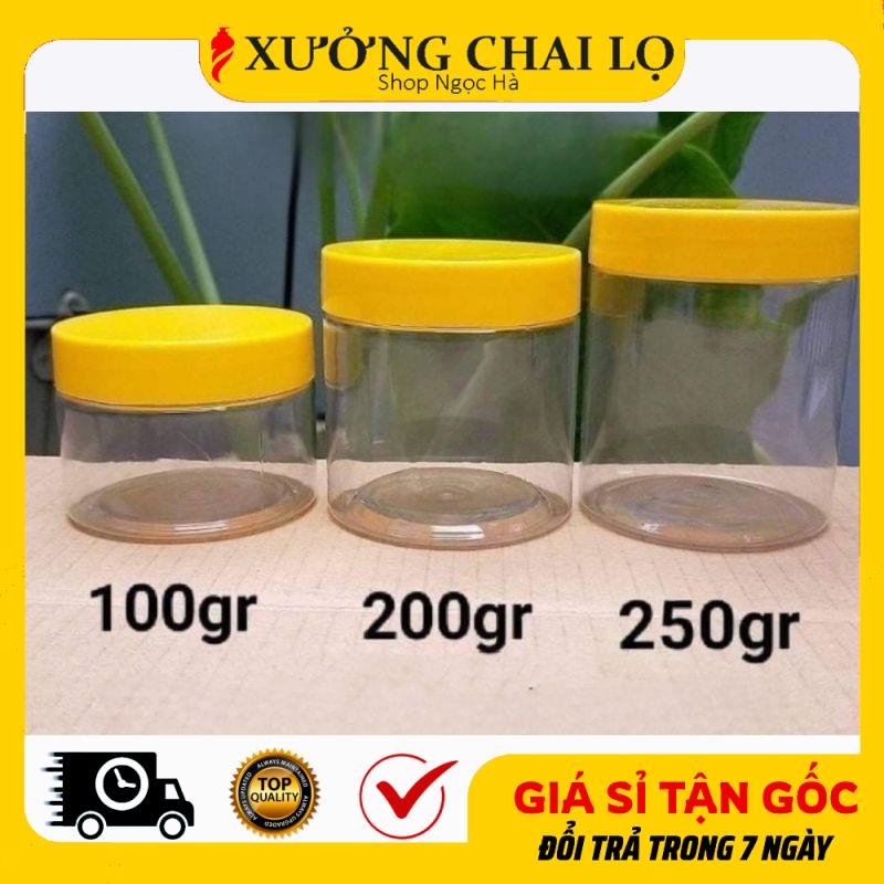 Hủ Hộp Đựng Kem ❤ Siêu Rẻ ❤ Hủ Hộp Nhựa Pet 100g, 200g,250g Đựng Mỹ Phẩm, Đồ Khô, Ngũ Cốc