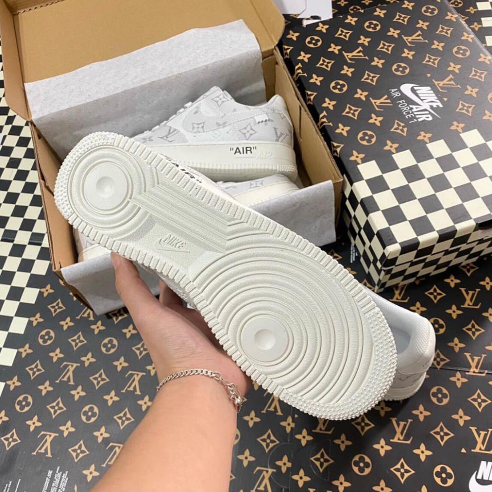 Giày Nike_ AF1 LV Xám, Giày Air Force 1 Louis Vuitton Xám Bản Cao Cấp Hót Trend 2023,Hàng Full size