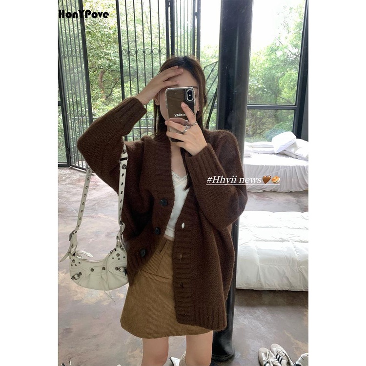 Honypove Chân Váy Kaki Chữ a Dáng Ngắn Dễ Phối Đồ Thời Trang Thu Đông Cho Nữ