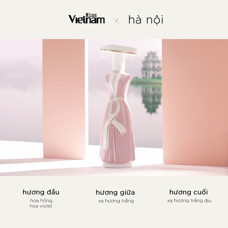 Nước hoa nữ Miss Vietnam - Hà Nội N33 - Hộp sứ hồng EDP 35ml