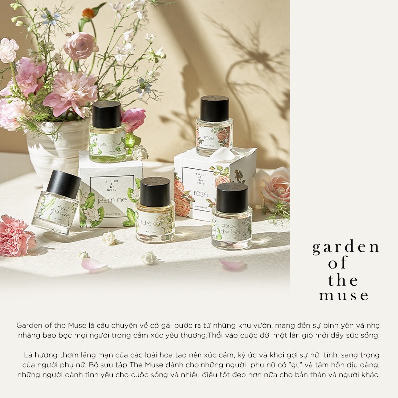 Nước hoa nữ Garden Of The Muse - Tuberose EDP 50ml - Hương Hoa Huệ