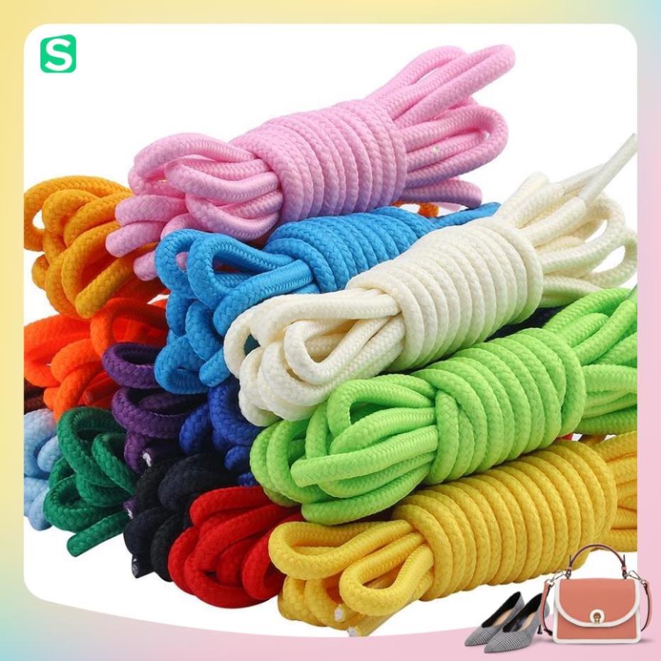 Dây giày trơn tròn chọn màu bán theo đôi 1.2m