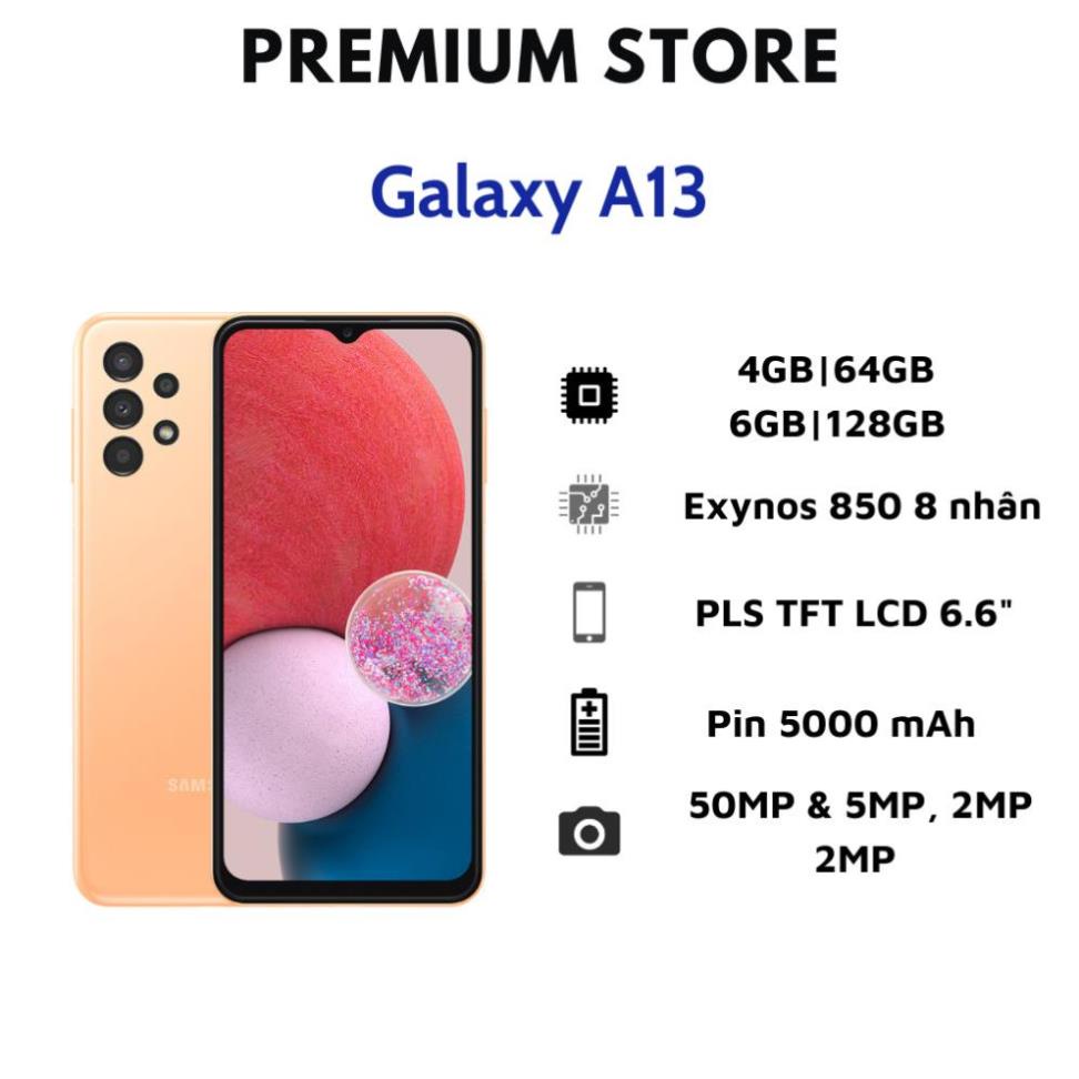 Điện Thoại Samsung Galaxy A13 64GB | 128GB - Máy Mới - Không Đồng Kiểm - BH 12 Tháng - 1 Đổi 1 Trong Vòng 7 Ngày