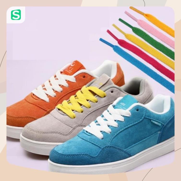 Dây giày thể thao dẹp nhiều màu sắc, dây giày phù hợp với các loại giày Sneaker độ dài 120cm và 160cm - MH1