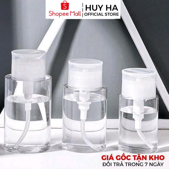 Lọ Chiết Tẩy Trang HUY HA COSMETIC PACKAGING [120ml,150ml,200ml] Lọ Chiết Mỹ Phẩm Toner Có Nút Nhấn Tiện Lợi.