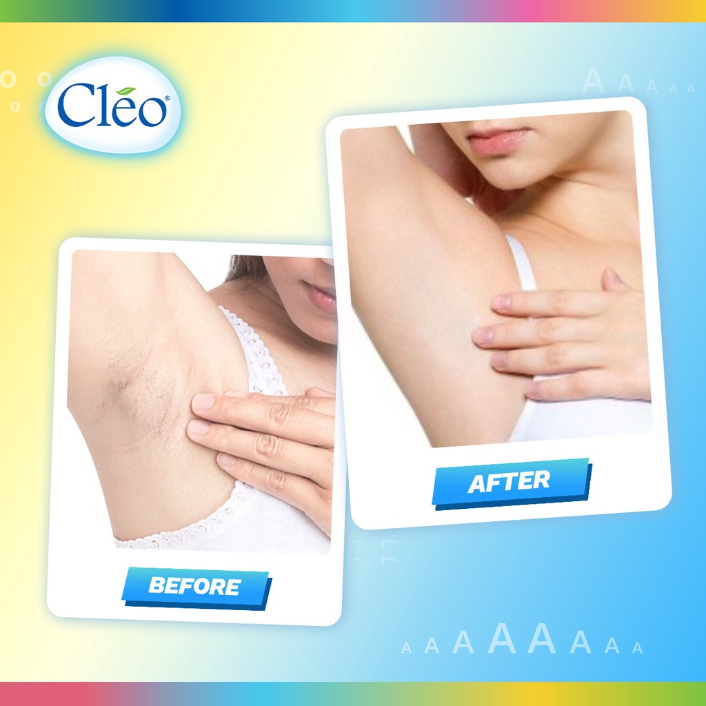 Bộ Tẩy lông nách cơ bản Cleo gồm kem tẩy lông nách cho da nhạy cảm 25g và kem giảm thâm nách khử mùi 35g