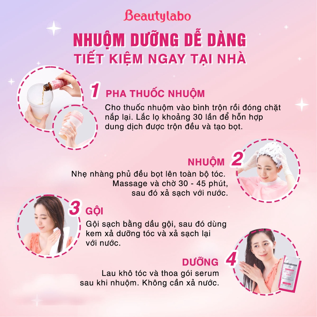 [MÀU TRENDY 2023] Thuốc nhuộm tóc tại nhà dạng bọt Beautylabo Whip 125ml – nhập khẩu Nhật Bản sắc màu cá tính