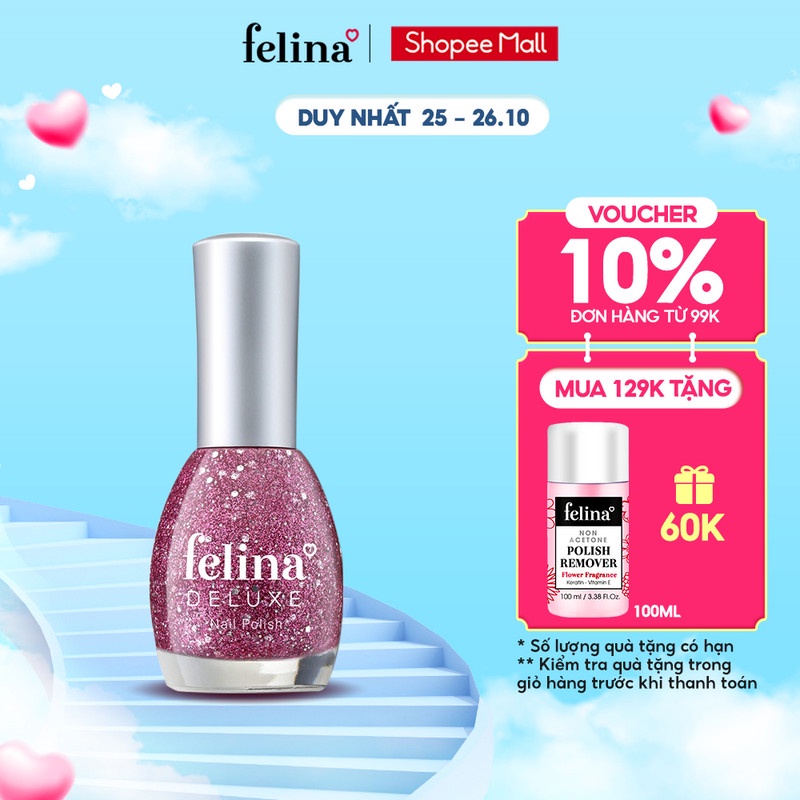 [Mã FRANCIA50 giảm 50% đơn 0] Sơn Móng Tay Felina Deluxe 16ml - Màu sắc đa dạng