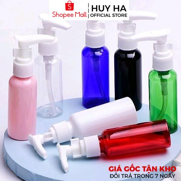 [Sỉ Siêu Rẻ] Chai Xịt Vòi Nhấn HUY HA COSMETIC PACKAGING Nhựa Pet Vòi Nhấn Sữa Tắm 20ml,30ml,50ml,100ml Chiết Mỹ Phẩm .