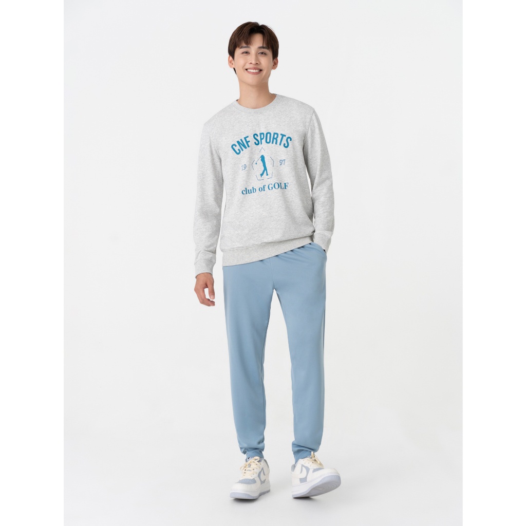 Quần nỉ nam CANIFA dáng jogger co giãn cạp chun bo gấu 8BP23W004