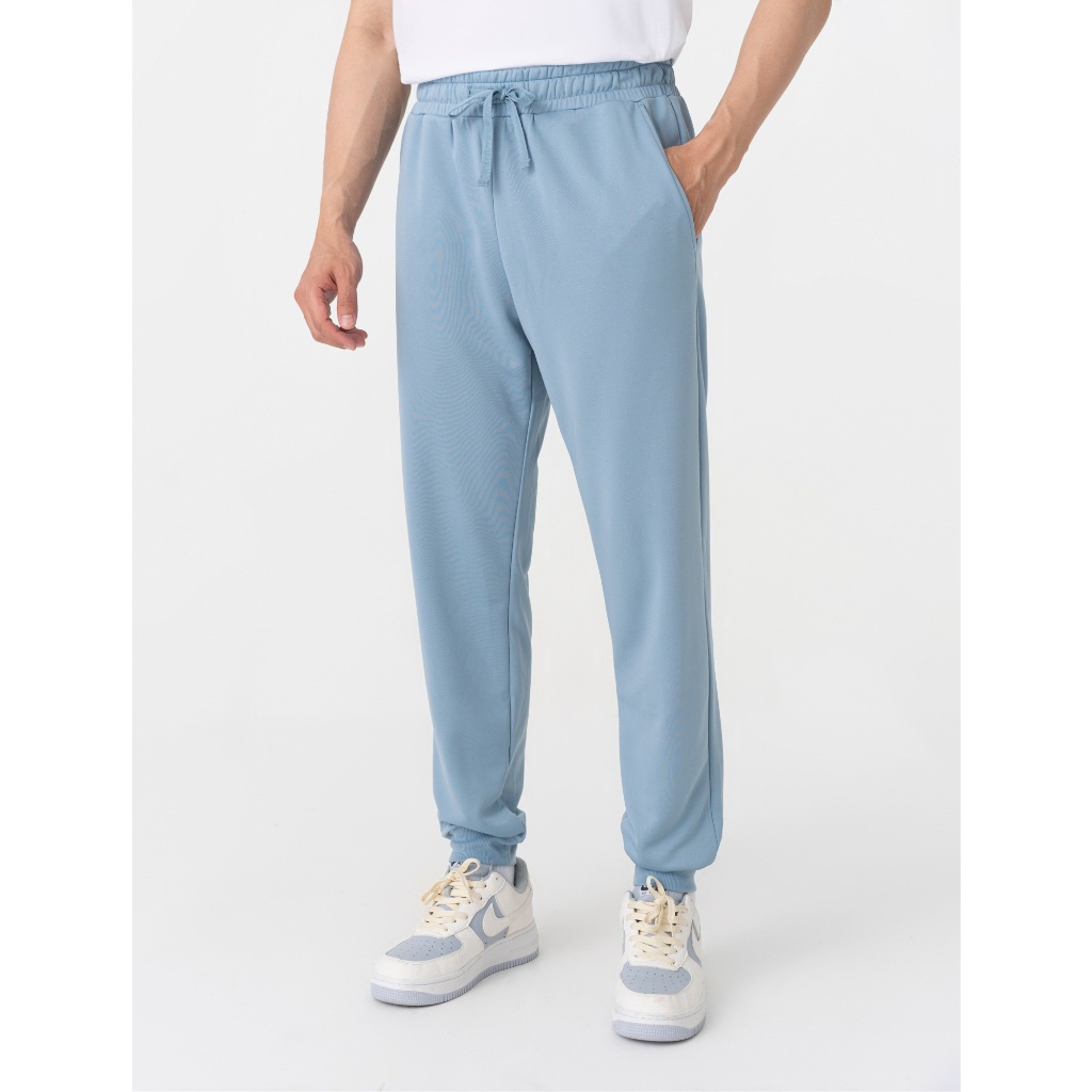 Quần nỉ nam CANIFA dáng jogger co giãn cạp chun bo gấu 8BP23W004