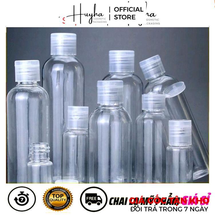 Chai Nhựa Nắp Bật HUY HA COSMETIC PACKAGING [10ml-100ml] Chựa Lọ Nhựa Pet Nắp Bật Chiết Mỹ Phẩm, Chiết Nước Rửa Tay