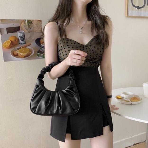 Ok Túi xách nữ quai nhún hot trend túi nữ kẹp nách đeo vai kiểu dáng bánh bèo cực xinh và cá tính !!! TN000