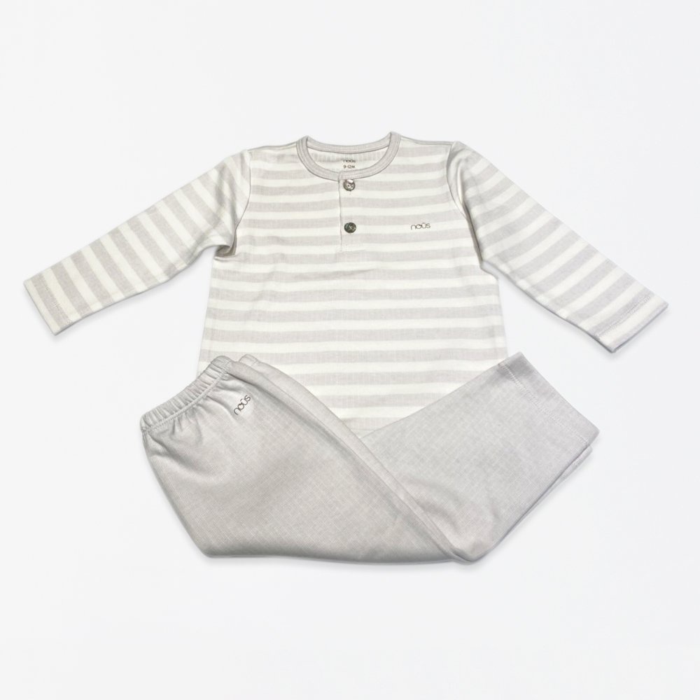 Bộ Nous cài vai dài tay thu đông vải petit mềm mịn chất liệu petit nhẹ bền, siêu mềm thấm hút mồ hôi tốt Nous Bình Dương