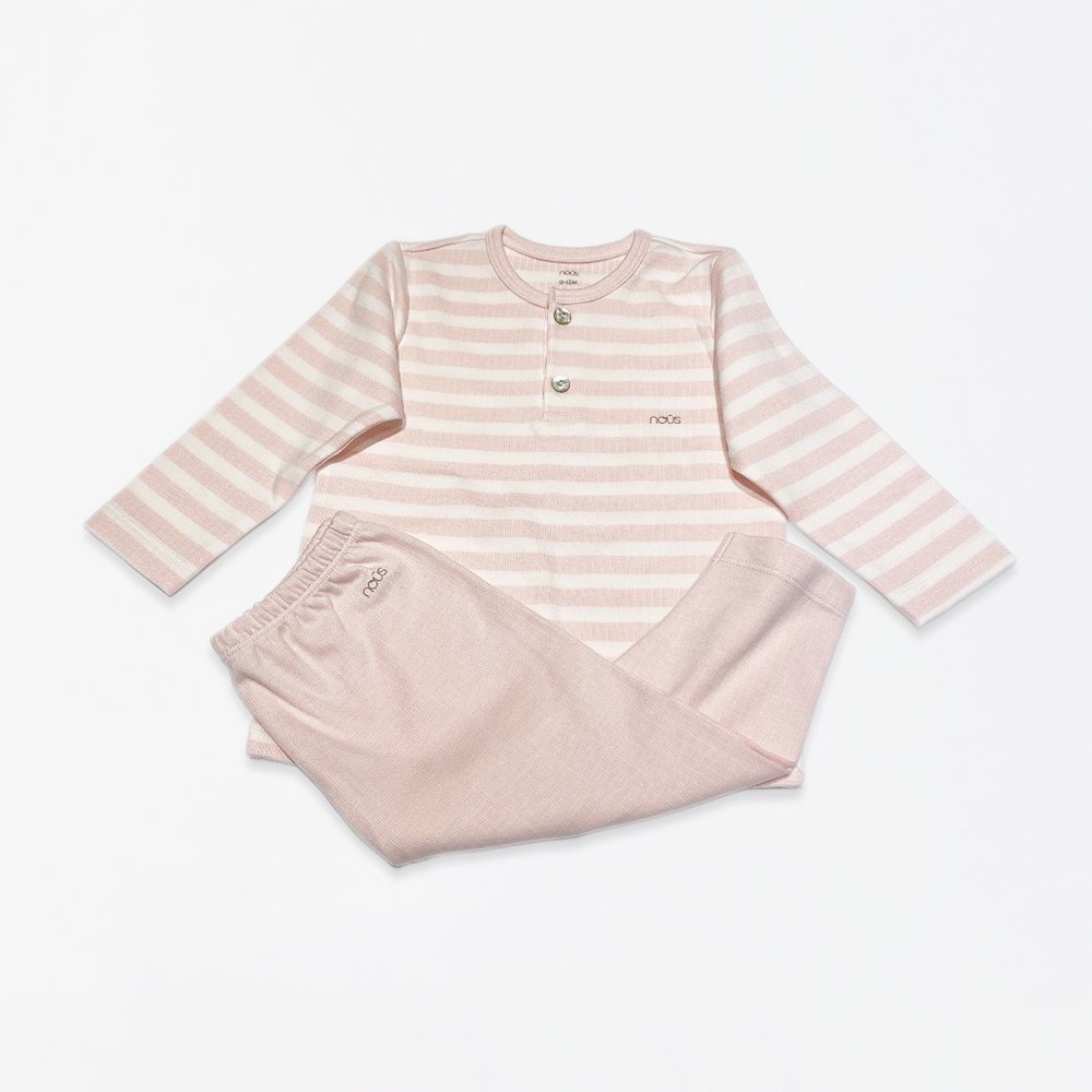 Bộ Nous cài vai dài tay thu đông vải petit mềm mịn chất liệu petit nhẹ bền, siêu mềm thấm hút mồ hôi tốt Nous Bình Dương