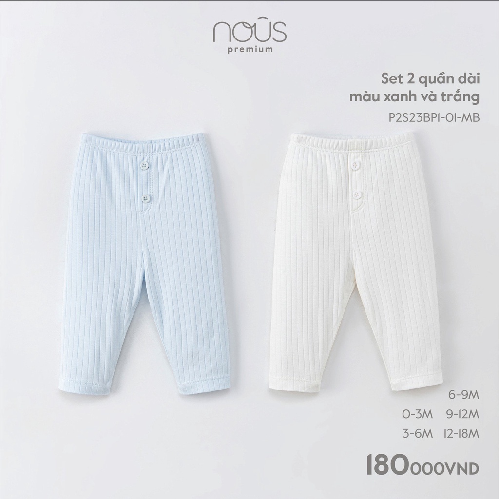 Set 2 quần dài bé trai bé gái đủ màu - Nous Bình Dương