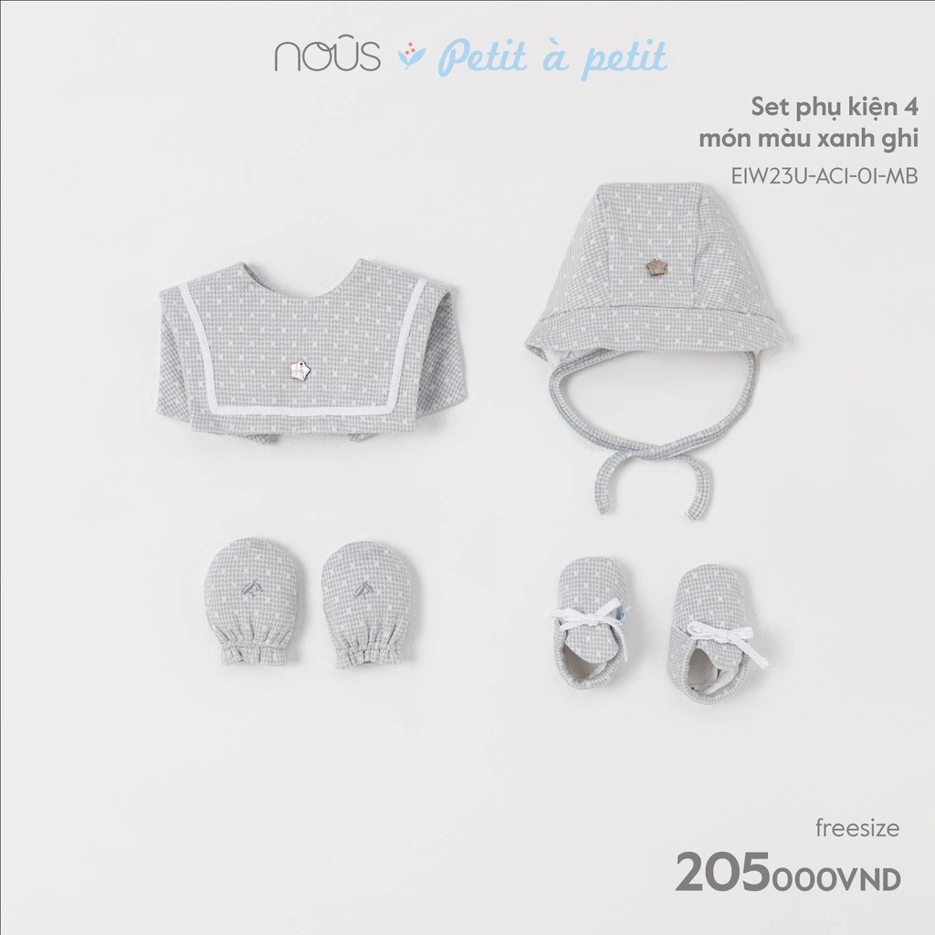 Set phụ kiện 2 mũ sơ sinh petit mềm mát cho bé đủ size - Nous Bình Dương
