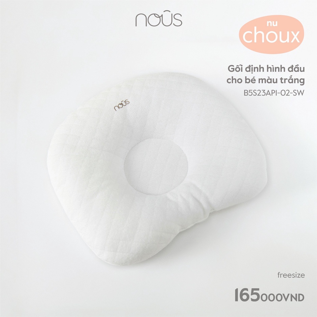 Gối bông sơ sinh định hình đầu cho bé đủ màu - Nous Bình Dương