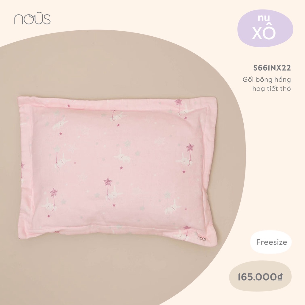 Gối bông sơ sinh định hình đầu cho bé đủ màu - Nous Bình Dương