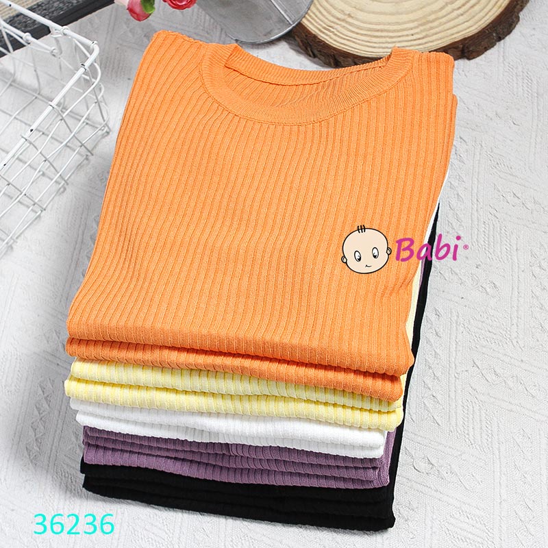 Áo Thun Len Dệt  Kim Màu Trơn Cho Bé Gái Size Đại