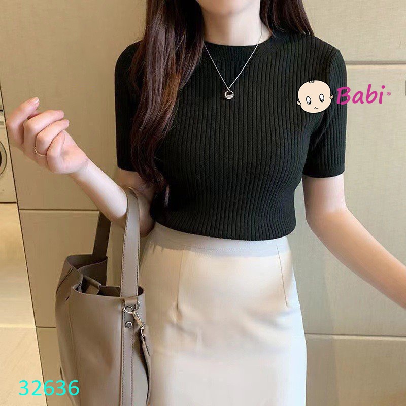 Áo Thun Len Dệt  Kim Màu Trơn Cho Bé Gái Size Đại