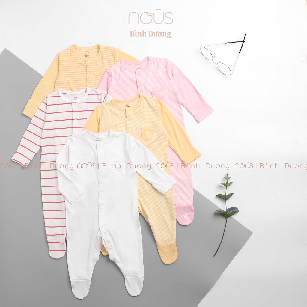 Bộ Bodysuit sơ sinh newborn Nous petit mềm mát, thấm hút tốt đủ màu - Nous Bình Dương - Bipbipstore