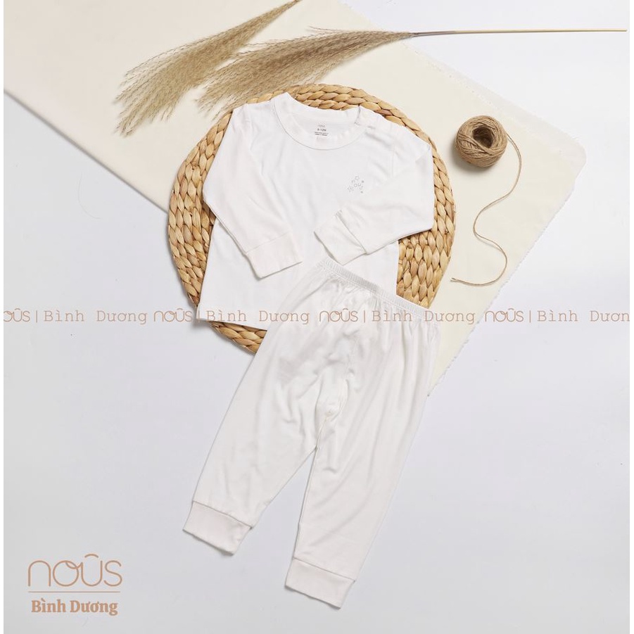 Bộ quần áo trẻ em cài vai dài nu petit, nu air, nu doux đủ màu 3 đến 24 tháng nous bình dương - bipbipstore