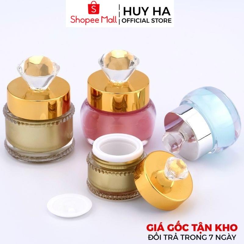 Hủ Hộp Đựng Kem HUY HA COSMETIC PACKAGING Hột Xoàn 5g,15g Đựng Kem, Phụ Kiện Du Lịch